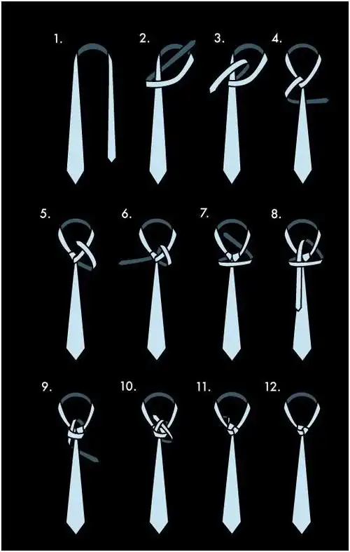 学习五分钟装逼一整天的钻石结领带打法