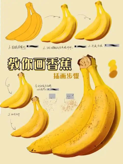 水果画法香蕉零基础步骤教程σ66σ