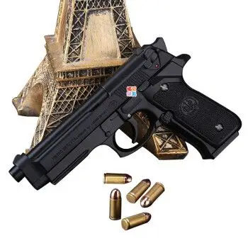 抛壳m92a11205合金军事模型玩具枪伯莱塔m92a1全金属可抛壳可拆卸不可