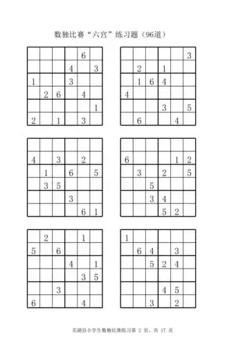 六宫数独题提高xls