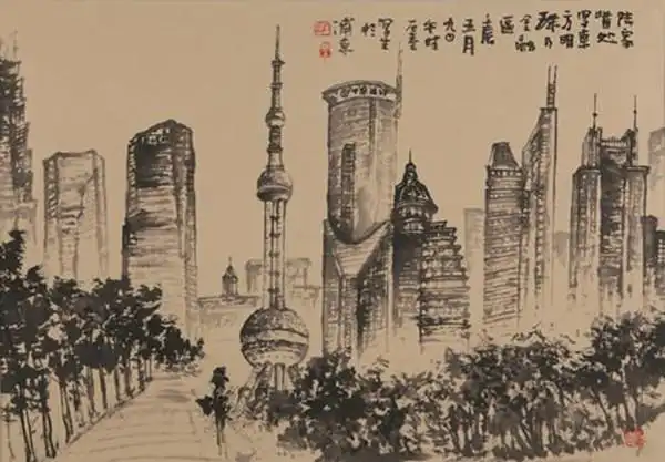 东方明珠金融区 70*50cm