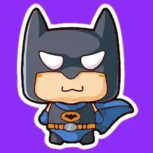 3m可做透明防水q版蝙蝠侠大号行李箱贴冰箱贴客厅背景墙贴纸2019