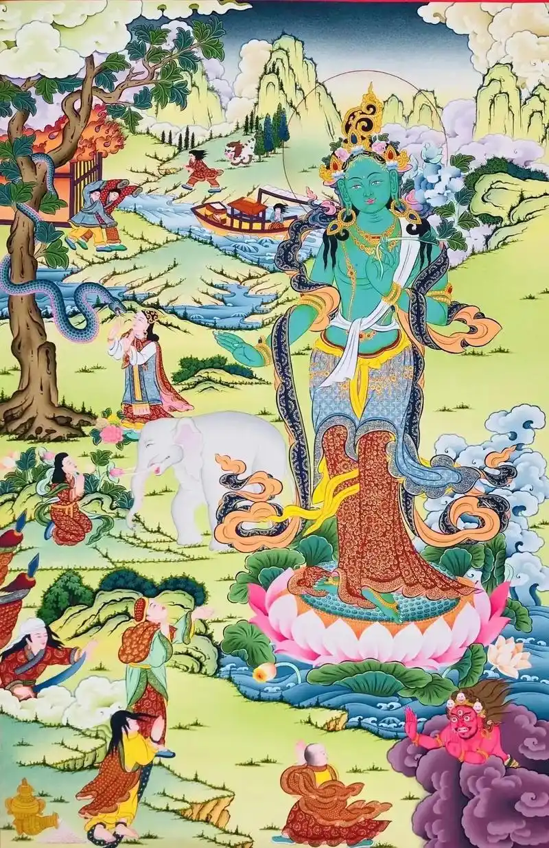 11:【精品传承唐卡】 噶玛噶孜画派唐卡!80- - 抖音