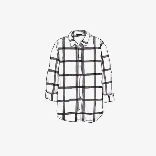 关键词 : 手绘格子衬衫,男装,男式衬衫,衣服