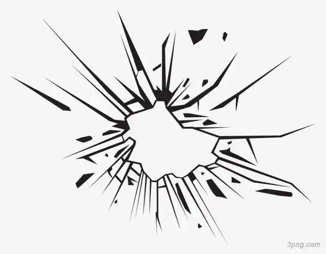 卡通绘制玻璃碎裂效果