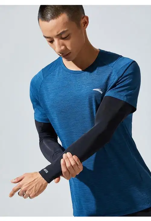 安踏防晒袖套男女夏季冰丝手袖开车长款网纱薄款冰袖护臂粉色3s