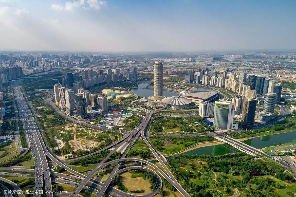 郑州东区cbd会展中心航拍全景