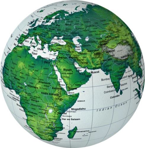 地球仪平面展开图