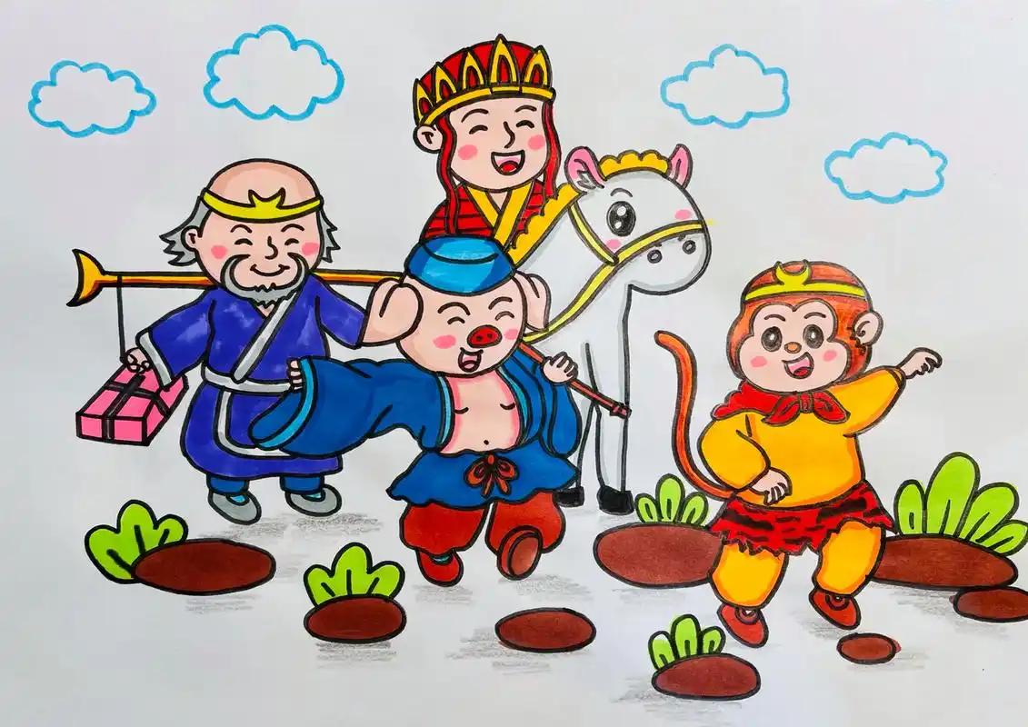 西游记主题简笔画 儿童画 西游记主题简笔画 儿童画