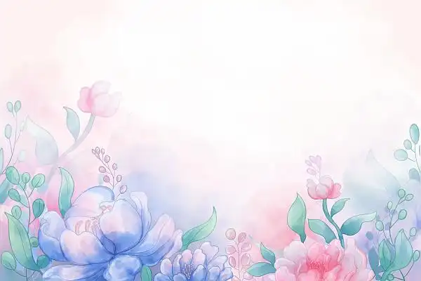 水彩风花卉花朵植物插画海报背景花卉背景水彩花卉背景