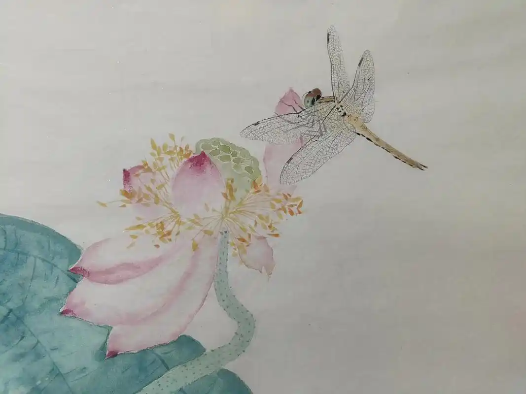 没骨荷花来咯.#画画 #传统文化 #国画  - 抖音