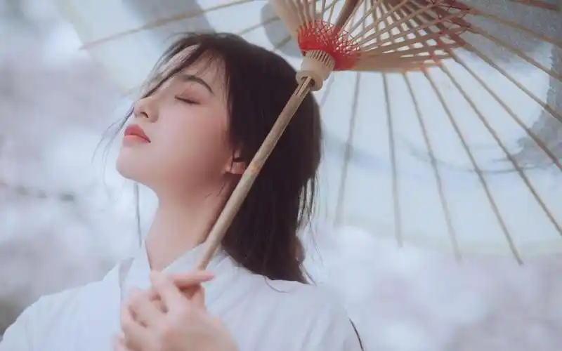 仙气飘飘白衣古代美女桃花林唯美写真,高清壁纸图片,大陆美女-回车