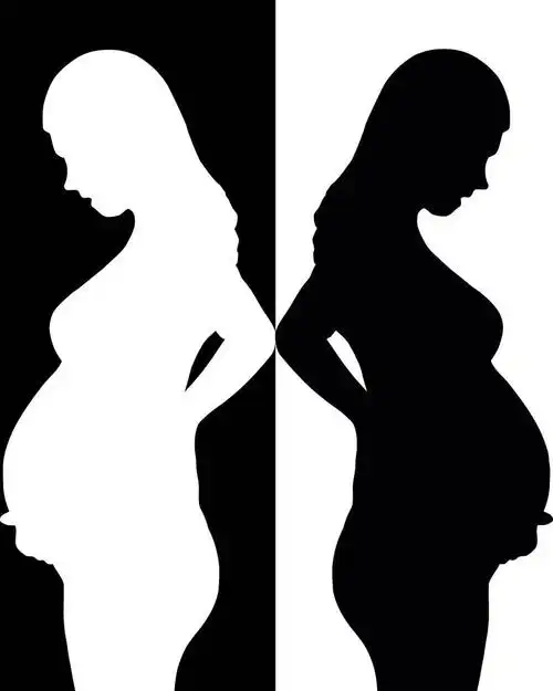 剪影,孕妇