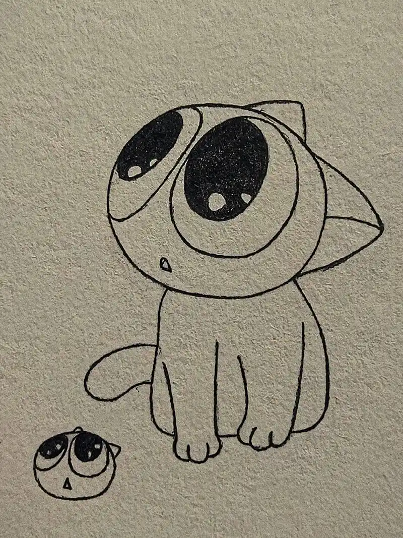 罗小黑.#绘画过程#过程图#手绘#画画#动漫绘画#简笔画教程 - 抖音