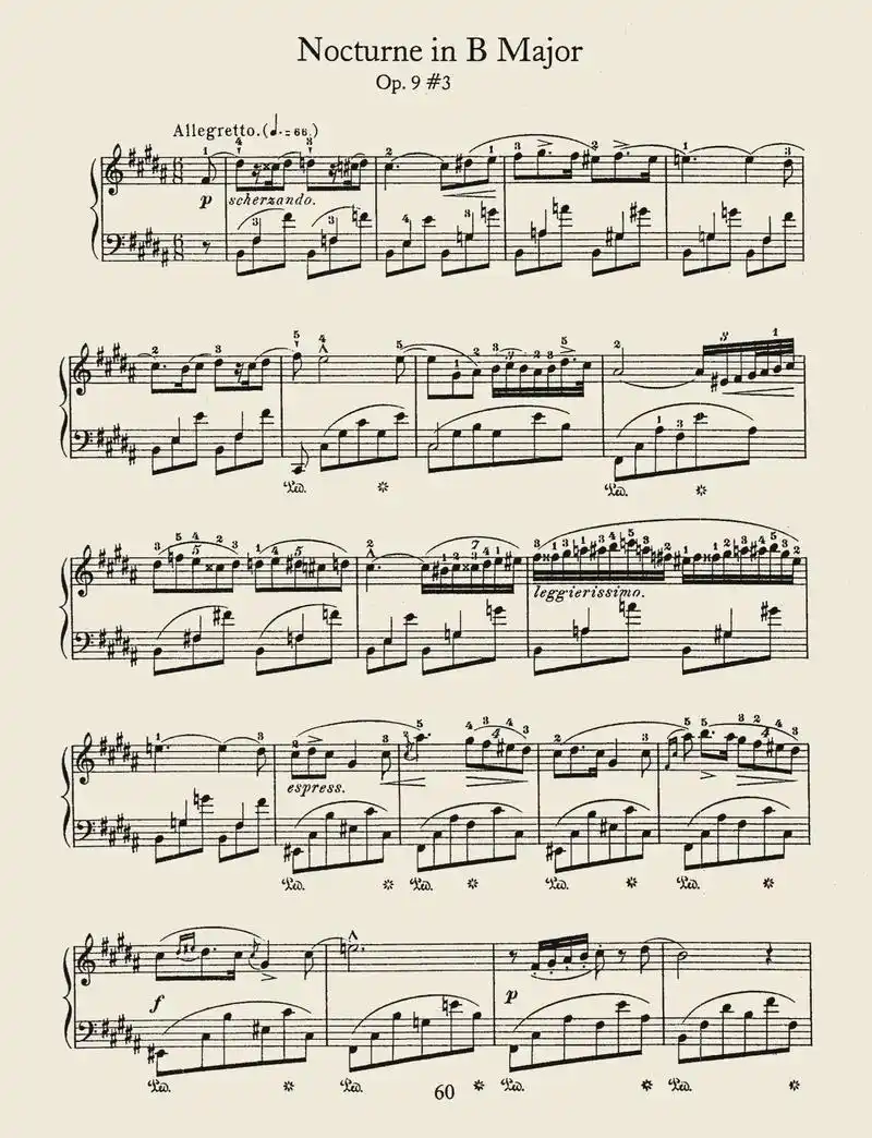 肖邦b大调夜曲op9no3
