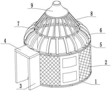 一种绿色环保的装配式蒙古包及其建造方法与流程