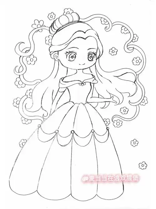 q版动漫73迪士尼贝儿公主