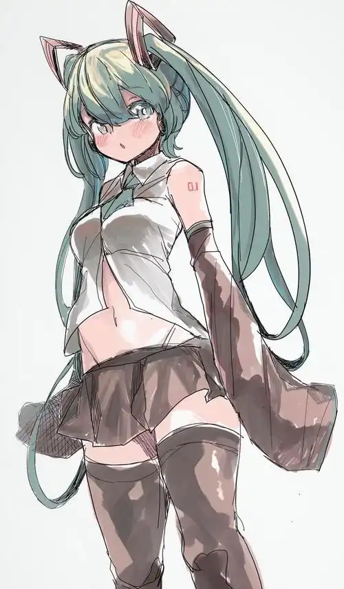肚脐掏出mikuvocaloid初音未来