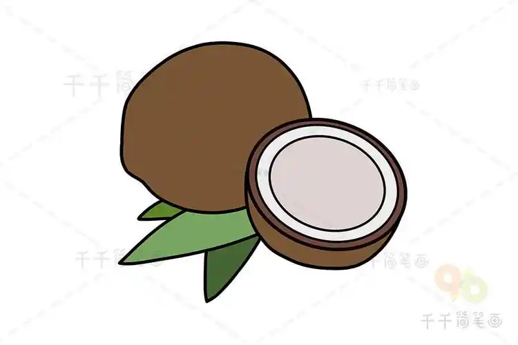 夏天里的椰子鸡简笔画