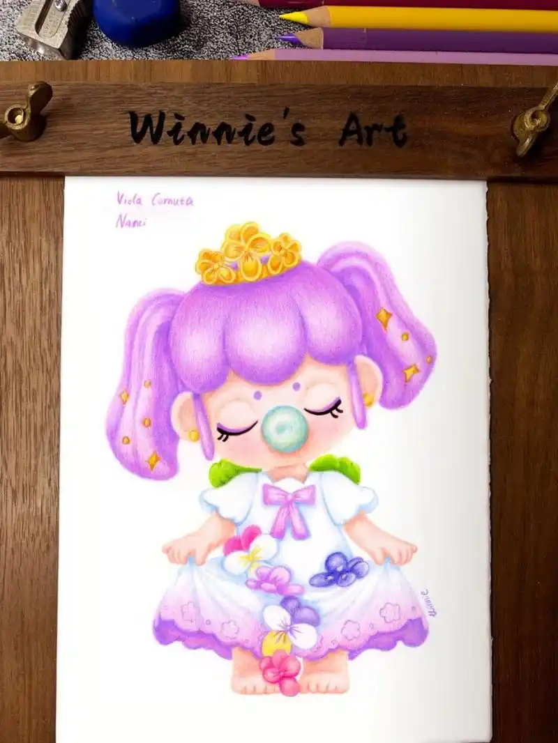 【手绘彩铅盲盒】秘密花园/nanci角堇/附线稿 今天录完了彩铅盲盒团练