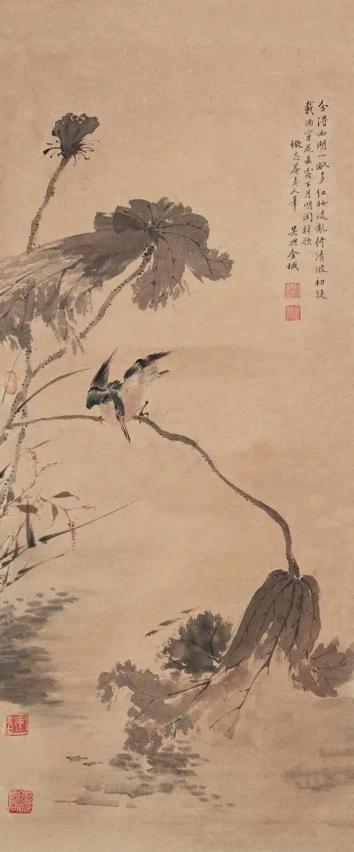 近现代画家金城花鸟作品欣赏