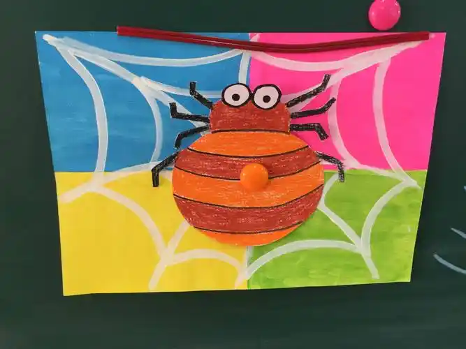 中班美术特长班创意画《蜘蛛》