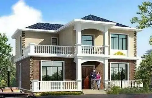 两款二层别墅设计图第一款仅用60平米就实现了三室两厅的超级功能真是