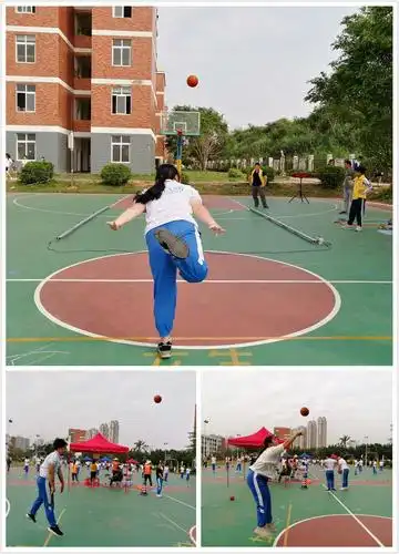 考生在进行掷实心球项目考试