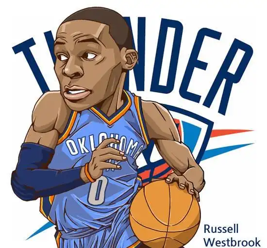 nba球星q版插画之斯蒂芬-库里