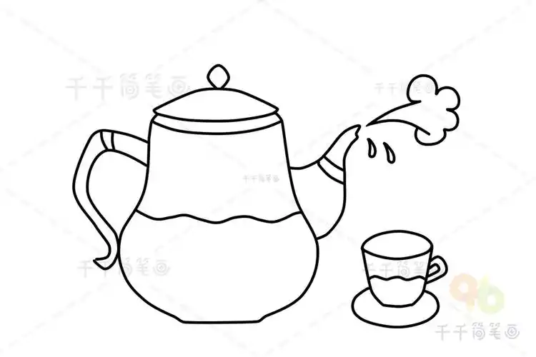 如何画茶具简笔画