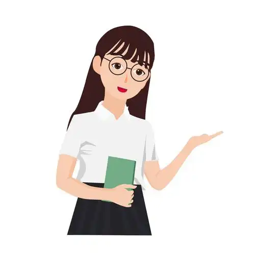 白色手绘卡通人物老师讲课元素gif老师讲课人物元素