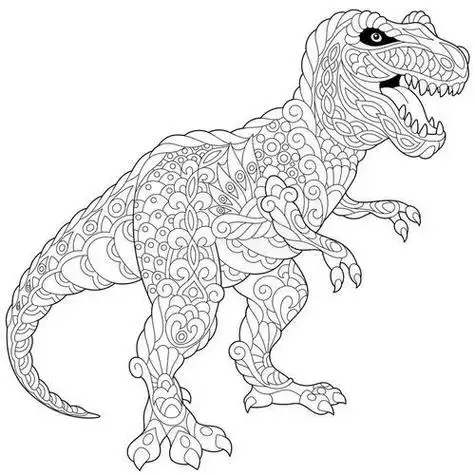 简笔画恐龙霸王龙