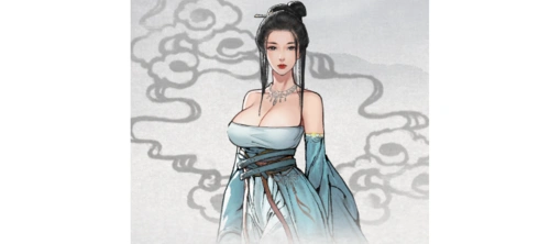 鬼谷八荒蓝色露肩抹胸服饰mod v3.79 游戏补丁