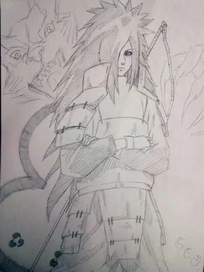 六道宇智波斑简笔画