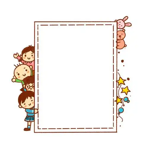 绿色线条边框手帐边框清新手绘树木png素材手绘卡通云朵边框卡通气