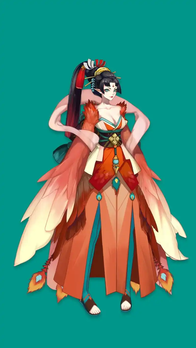 火凤凰 #阴阳师 #原画 #壁纸 #式神 #火凤凰 - 抖音