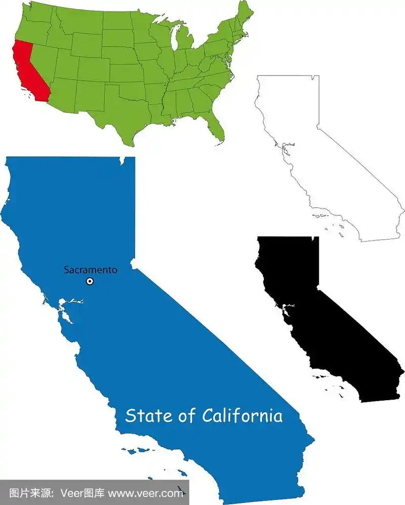 加州地图