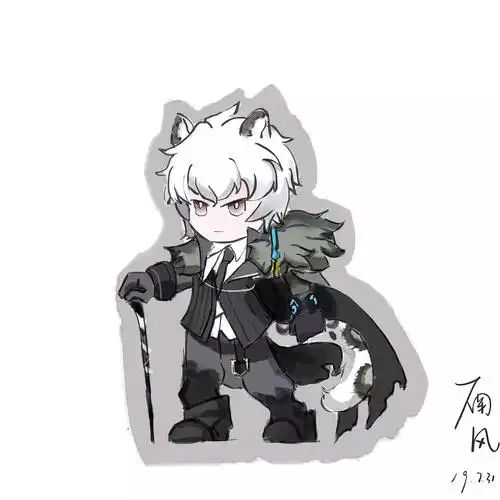 【板绘】明日方舟q版银灰