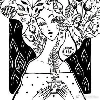 黑白装饰画##线描##儿童画线描课资料##手绘黑白画##创意儿童画