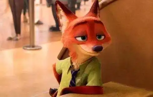 疯狂动物城里, 一开始狐狸尼克的出现,是小时候的他对做一名警察,做一