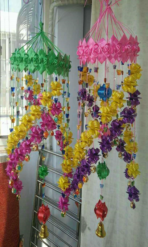 精选12cm15cm3cm宽五彩彩带塑料丝带折风铃彩带气球丝带北极象绿色小