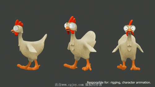 【新提醒】gif版卡通动物动作展示视频2015 鸡牛鹅 猪各种动画展示