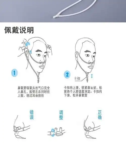 京健康硅胶吸氧管双鼻塞家用氧气管通用带积水器鼻氧软管适用制氧机