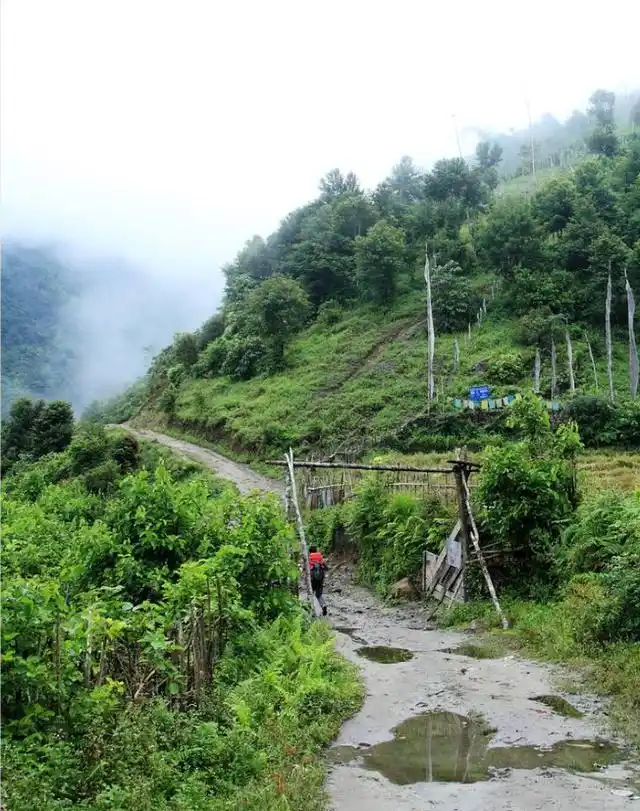背崩乡位于墨脱县西南实控线(非法麦克马洪线),距县城29.