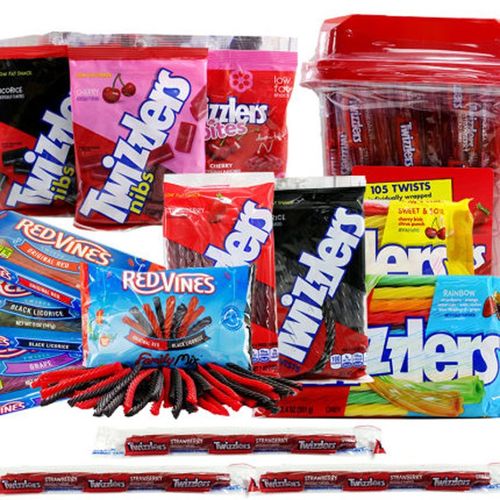 twizzlers twists美国多滋乐低脂吸管彩虹空心草莓扭扭糖混合美剧