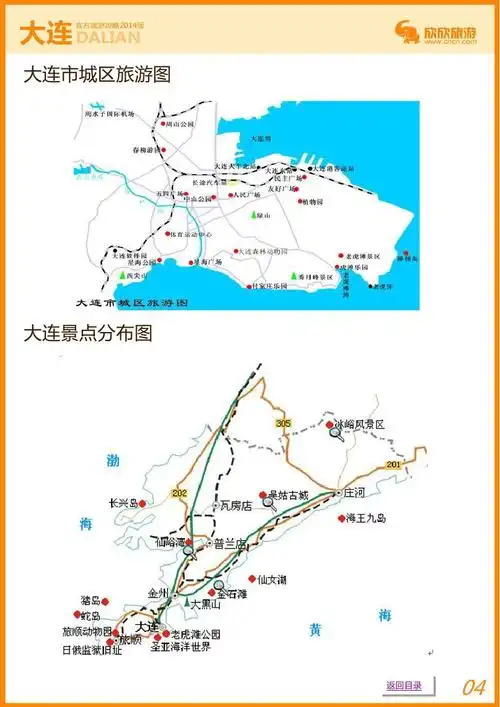 大连景点地图手绘_大连景点地图全图高清