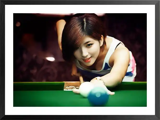 台球厅装饰画桌球室墙壁挂斯诺克台球美女性感宝贝现代装饰画