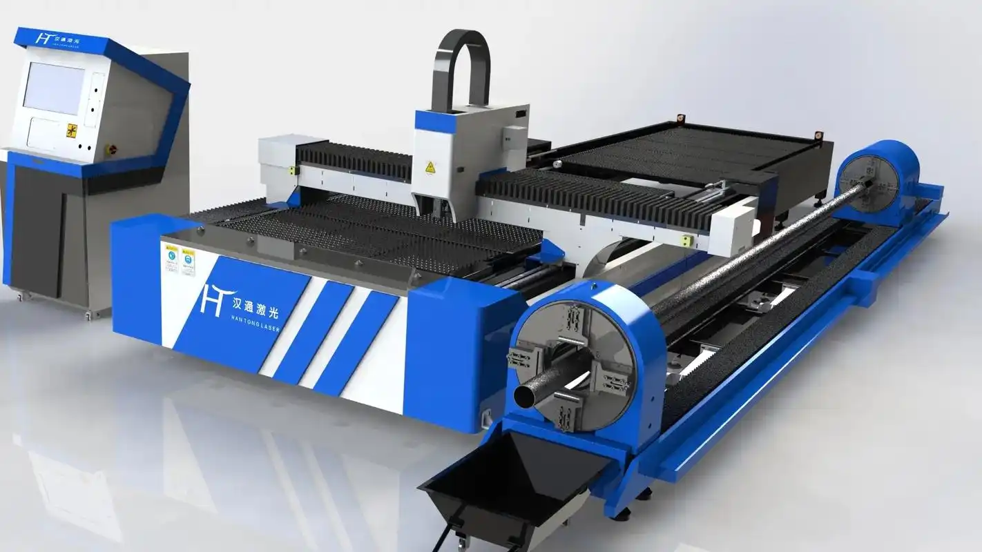汉通～激光切割机系列.高功率;单/双平台;切板/切管/管板一 - 抖音