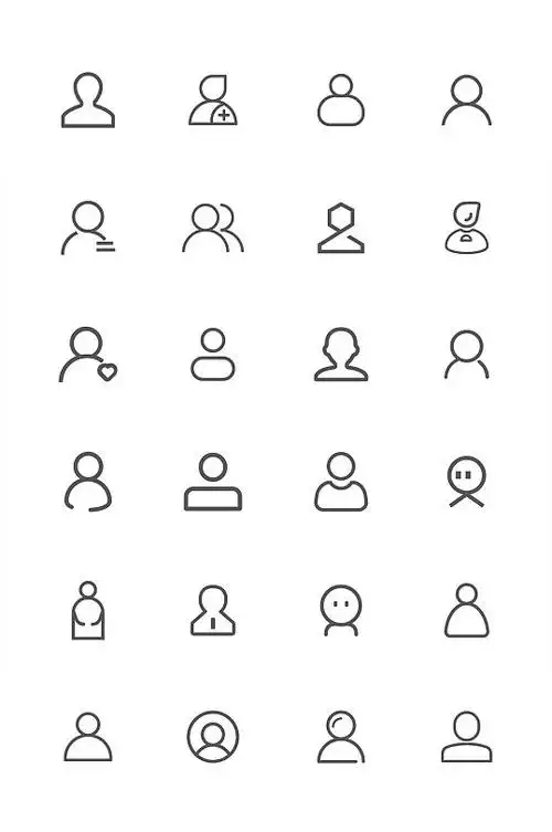 联系人头像创意简约图标设计