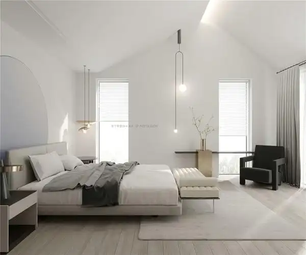 140平米以上装修,20万以上装修,别墅装修,现代简约风格,白色